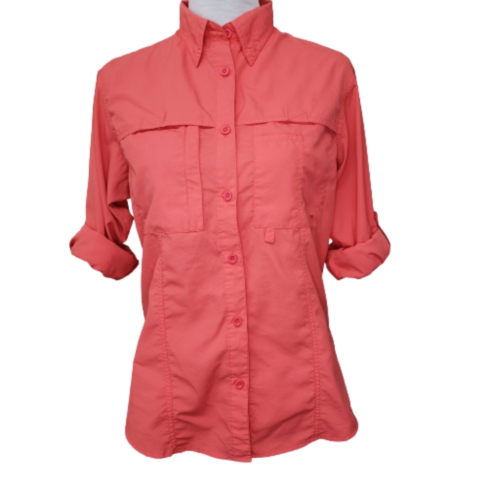 Bass Pro Shops Long Sleeve Ladies Fishing Button-Down Size Small